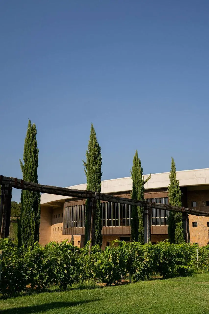 Villa toscana contemporanea con cipressi